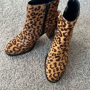 Steve Madden Leopard Print Ankle Booties